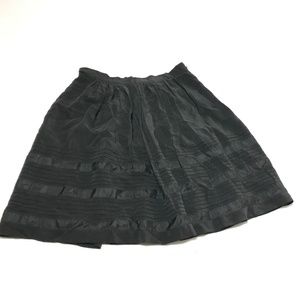 Theory Women's Lilith Skirt 100% Silk Flare Black